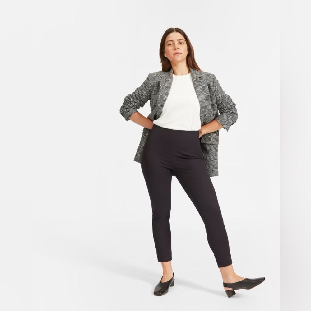 Everlane The Side Zip Stretch Cotton Pants Black‎ Size 8